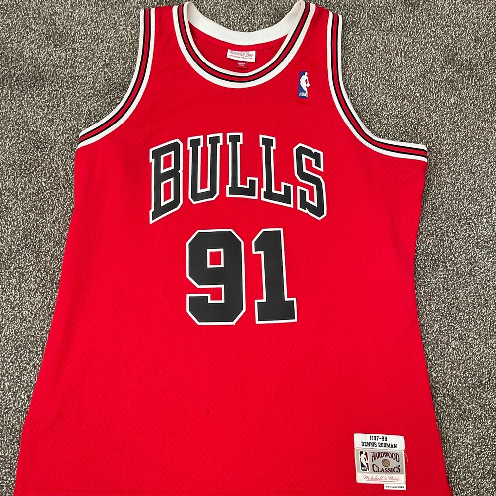 Dennis Rodman Mitchell and Ness Bulls Jersey 97-98